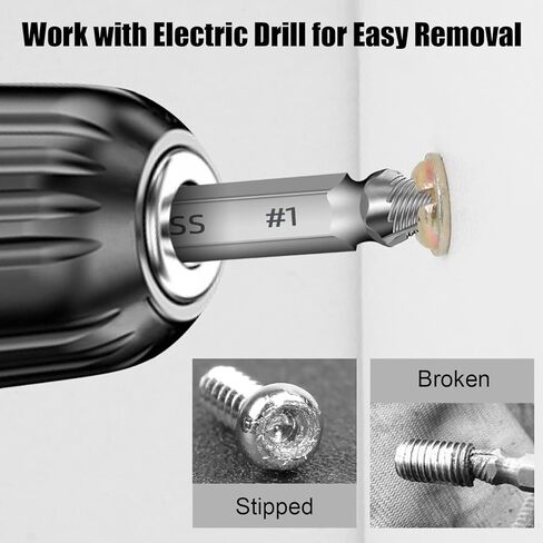 مجموعة أدوات استخراج البراغي الفولاذية عالية السرعة لإزالة البراغي المكسورة مع صندوق تخزين 5 قطع in Kuwait