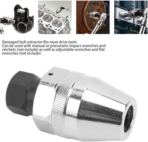 Damaged Stud Extractor, Universal Stud Extractor Tool, 3/8in Drive Remover with 1/4in-1/2in Fit, Ideal for Removal in Saudi Arabia