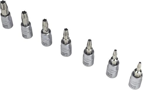 Efficient Screw And Bolt Remover Set 7PCS Broken Bolt Extractor Kit Compatible With Wood And Metal Long Lasting Carbon Steel in Saudi Arabia