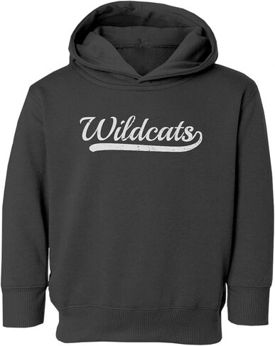 سويت شيرت بقلنسوة مطبوع عليه اسم Wildcats Vintage Italics Style Team Pride Fans للأطفال الصغار in Saudi Arabia