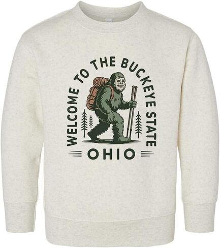 سويت شيرت للأطفال من TeesAndTankYou Bigfoot Buckeye State للأطفال الصغار in Saudi Arabia