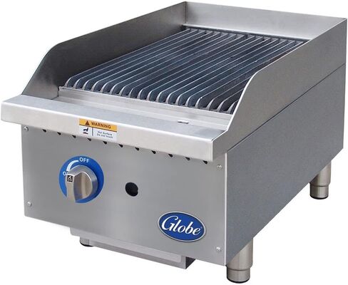 Globe GCB15G-CR 15" Commercial Restaurant Gas Radiant Charbroiler - 1 Burners - 40,000 BTU Output in Saudi Arabia