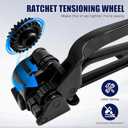 شداد ربط فولاذي شديد التحمل، أداة ربط ربط التعبئة اليدوية لحزام عرض 3/8 بوصة إلى 3/4 بوصة، أداة ربط ربط معدنية للتغليف in Kuwait