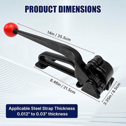شداد ربط فولاذي شديد التحمل، أداة ربط ربط التعبئة اليدوية لحزام عرض 3/8 بوصة إلى 3/4 بوصة، أداة ربط ربط معدنية للتغليف in Kuwait