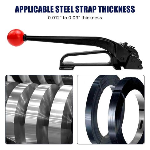 شداد ربط فولاذي شديد التحمل، أداة ربط ربط التعبئة اليدوية لحزام عرض 3/8 بوصة إلى 3/4 بوصة، أداة ربط ربط معدنية للتغليف in Kuwait