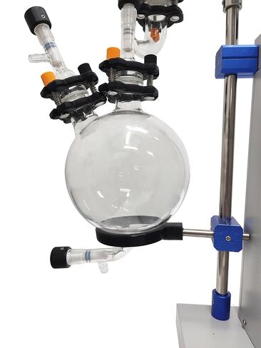 INTSUPERMAI 5L Rotary Evaporator with Motorized Lift Explosion Proof Lab Rotary Vacuum Evaporator Lab Automatic Lifting Rotavapor 20-100 RPM Speed Lab Evaporator with LCD Display Vacuum Gauge in Kuwait