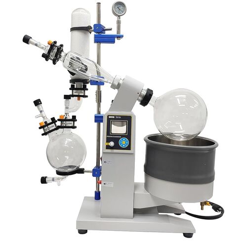 مبخر دوار 5 لتر روتافابور معمل مع زجاجة استرداد 3 لتر من الفولاذ المقاوم للصدأ وعاء حمام مياه مختبر تحويل التردد الرقمي ستبليس سرعة فراغ المبخر نوع مقاوم للانفجار 110 فولت in Kuwait