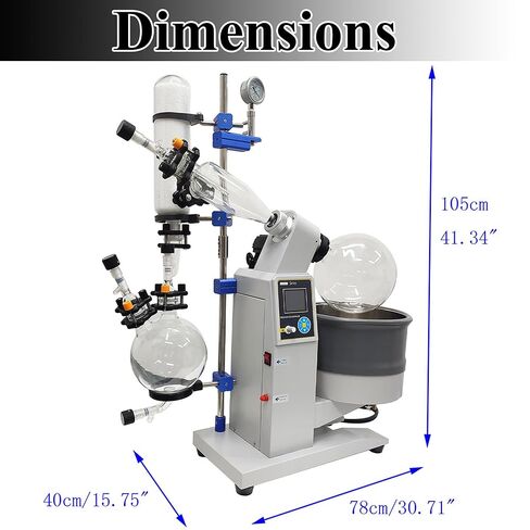 مبخر دوار 5 لتر روتافابور معمل مع زجاجة استرداد 3 لتر من الفولاذ المقاوم للصدأ وعاء حمام مياه مختبر تحويل التردد الرقمي ستبليس سرعة فراغ المبخر نوع مقاوم للانفجار 110 فولت in Kuwait
