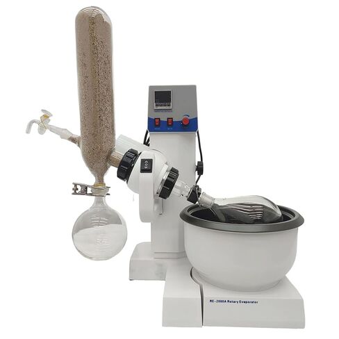 2L Auto Lifting Rotary Evaporator with LCD Display 20-200 RPM Rotation Speed Rotavapor RE-2000A Lab Evaporation Equipment 1L Collect Bottle 110V 1500W in Kuwait