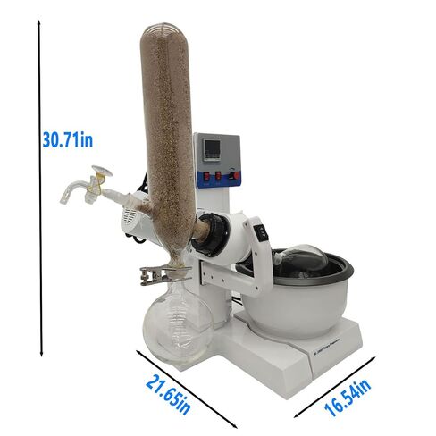 2L Auto Lifting Rotary Evaporator with LCD Display 20-200 RPM Rotation Speed Rotavapor RE-2000A Lab Evaporation Equipment 1L Collect Bottle 110V 1500W in Kuwait