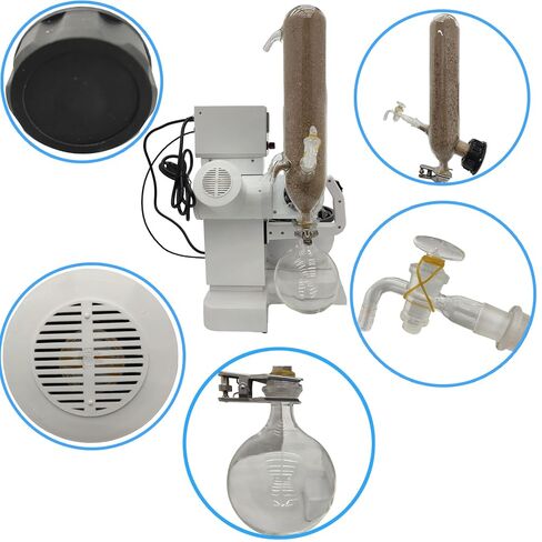 2L Auto Lifting Rotary Evaporator with LCD Display 20-200 RPM Rotation Speed Rotavapor RE-2000A Lab Evaporation Equipment 1L Collect Bottle 110V 1500W in Kuwait