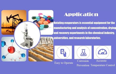 10L Rotary Evaporator, Lab Manual Lifting with Water Bath Rotavap Digital Screen, 0-120rpm Rotating Speed, for Evaporation of Solvents Digital Controller in Kuwait