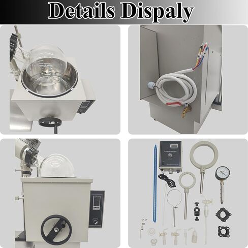 المبخر الدوار 10 لتر جهاز المبخر الدوار للمختبر مع حمام مائي مبخر فراغ التحكم الرقمي مع الرفع اليدوي 110 فولت 0-120 دورة / دقيقة جهاز المبخر الدوار in Kuwait
