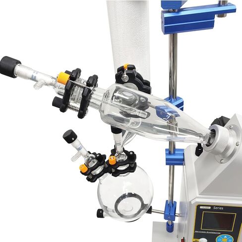 5L Rotary Evaporator Rotavapor, Motorized Lifting Lab Rotavapor, with Intelligent Temperature Control System, Stepless Speed Regulation Vacuum Vaporizer for Efficient Evaporation of Solvents in Kuwait