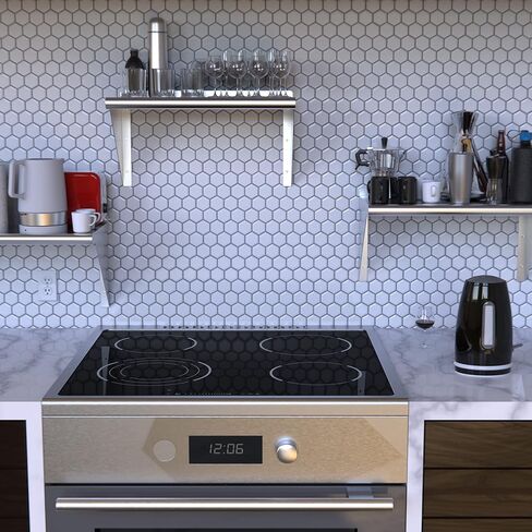 رف تثبيت على الحائط من الفولاذ المقاوم للصدأ KPS - رف تخزين مطبخ عالي التحمل معتمد من NSF مقاس 18 بوصة × 30 بوصة مع أقواس جدارية in Kuwait