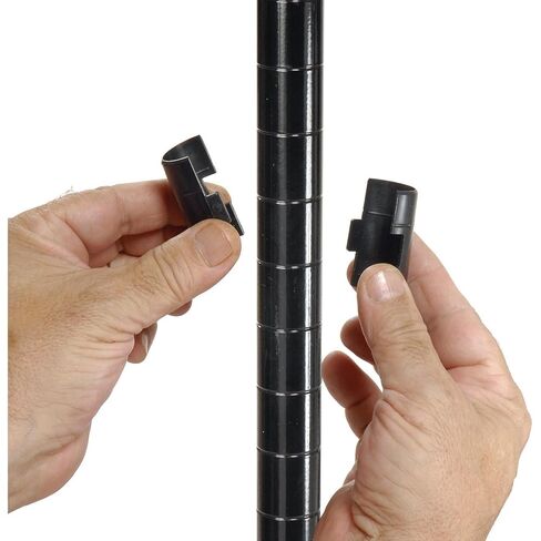 Nexel Adjustable Wire Shelving Unit, 4 Tier, NSF Listed Commercial Storage Rack, 18" x 60" x 63", Black Epoxy in Kuwait