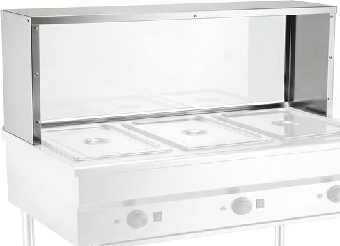 رف طاولة بخار واسع من Zonon مقاس 43 بوصة، واقي عطس البوفيه متوافق مع البخار ثلاثي الآبار، الفولاذ المقاوم للصدأ، سهل التركيب، رف طاولة الطعام لمطاعم تقديم الطعام في بار البوفيه in Kuwait