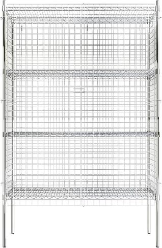 Commercial Grade NSF Listed Metal Wire Mesh Storage Chrome Security Cage Kit, 18" x 48" x 74", Perfect for Warehouse, Grocery Store, Restaurant, Dishroom in Kuwait