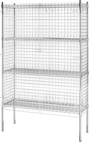 Commercial Grade NSF Listed Metal Wire Mesh Storage Chrome Security Cage Kit, 18" x 48" x 74", Perfect for Warehouse, Grocery Store, Restaurant, Dishroom in Kuwait