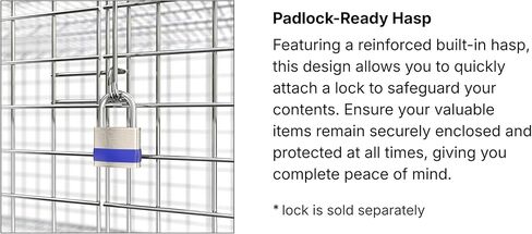 Commercial Grade NSF Listed Metal Wire Mesh Storage Chrome Security Cage Kit, 18" x 48" x 74", Perfect for Warehouse, Grocery Store, Restaurant, Dishroom in Kuwait