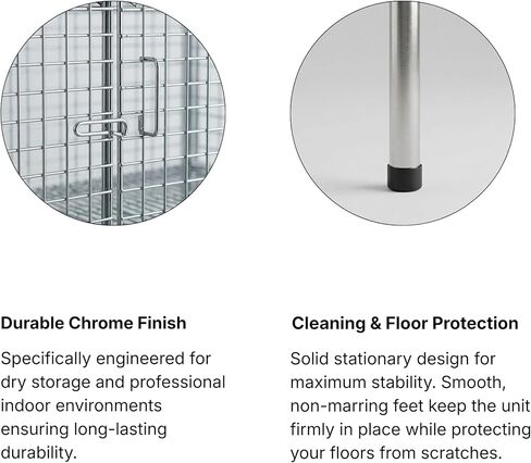 Commercial Grade NSF Listed Metal Wire Mesh Storage Chrome Security Cage Kit, 18" x 48" x 74", Perfect for Warehouse, Grocery Store, Restaurant, Dishroom in Kuwait