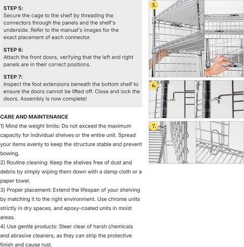 Commercial Grade NSF Listed Metal Wire Mesh Storage Chrome Security Cage Kit, 18" x 48" x 74", Perfect for Warehouse, Grocery Store, Restaurant, Dishroom in Kuwait