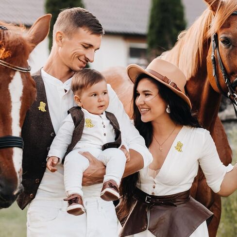 Yinkin 50 Pcs Cowboy Western Lapel Pin Men Women Lucky Horseshoe Lapel Pin Vintage Metal Horseshoe Cowgirl Backpack Party (Silver) in Kuwait