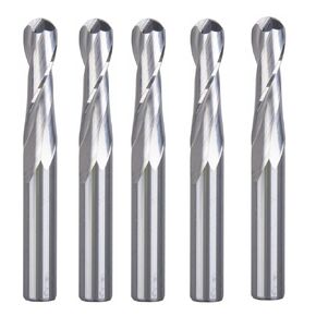 5pcs 6x6x50mm Ball Nose End Mills 22mm CEL 2 Flute High Speed Steel Spiral CNC Router Bits in Kuwait