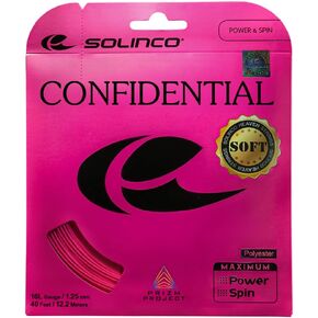 Solinco Confidential Soft Co-Polyester Tennis String Set 40 ft / 12.2 m - Enhanced Comfort & Precision Control, Spin Optimized Durable Polyester String with Long Lasting Tension – Pink in Kuwait
