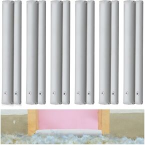 Frienda 4 Pcs PVC Flood Barriers for Home 4 ft x 9 in x 6 in Reusable Flood Prevention Barriers Water Barrier for Flooding PVC Flood Bags Sandbag Alternative PVC Water Diversion Tubes in Kuwait