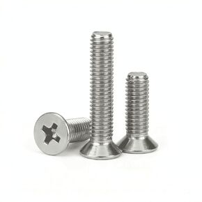 #6-32 x 1/4'' (50 Pack) Flat Head Machine Screws Phillips Drive Machine Screws, 304 Stainless Steel 18-8, Bright Finish, Fully Threaded,for Furniture Repairs and 3D Printer in Kuwait