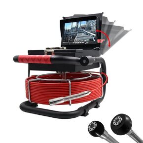 كاميرا الصرف الصحي 66FT/20M فحص الأنابيب مع الضوء، بطارية 5600 مللي أمبير، 23 مم، مسجل فيديو رقمي ومسجل صوت، شاشة 7 بوصة، 6 مصابيح LED، متضمنة بطاقة 32 جيجابايت in Kuwait