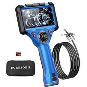 360° Articulating Borescope with 0.25 in Slim Probe, 5" HD 4-Ways Industrial Endoscope Camera with Light, Articulated Flexible Snake Camera for Plumbing & Machinery Inspection in Saudi Arabia