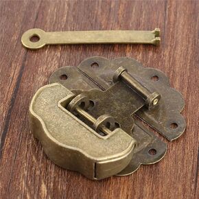 Bronze Old Lock/Padlock and Box Latch Hasp Buckle Wooden Furniture Hardware 1Set in Saudi Arabia