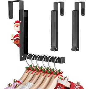 Over the Door Drying Rack Clothing Hook, 【2 Pack】Foldable Coat Hanger for Landry Room, Bathroom, 6 Groves Druable Clothes Door Hanging for Towel, Coat, Sweater, Hat, Compact for Storage, Travel- Black in Saudi Arabia
