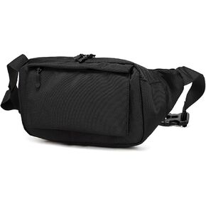 GORELAX Black Fanny Pack for Men Women, EDC Crossbody sling Chest Bag, Lightweight Waist Bag for Running,Travel, Hiking，Workout (Adjustable 18"-56"Waist) | lightweight in Kuwait