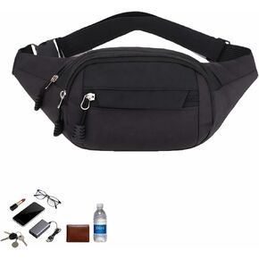 Multifunctional Waist Pack,Sport Waist Pack for Men Women, 3-Zipper Large Fanny Pack for Phone up to 6.7", Hands-Free Crossbody Bag for Running, Travel, Workout - Adjustable & Water-Resistant Gift in Kuwait