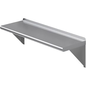 AmGood 12" X 36" Stainless Steel Wall Shelf | NSF | Metal Shelving | Garage, Laundry, Storage, Utility Room | Restaurant, Commercial Kitchen in Kuwait