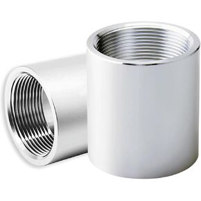 2 حزمة 1/2 "NPT اقتران كامل ملولب، الألومنيوم 6061-T جدول 40 تركيب الأنابيب، تركيب محول موصل مقرنة أنثى مترابطة، 1/2" × 1/2 بوصة منافذ NPT، للهواء والماء والغاز والنفط in Kuwait