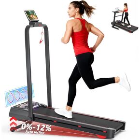 Walking Pad Treadmill with Incline and Handle Bar, 7.5MPH Under Desk Foldable Treadmill for Home Office with Remote Control in Kuwait