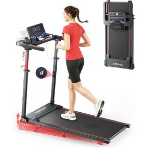 Walking Pad Treadmill with Incline 10%, Foldable Treadmill with Adjustable Handle Bar for Home, Portable Walking Pad with Desk Treadmills with App, Remote Control & LED Display in Kuwait