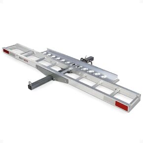 Black Widow AMC-400 Aluminum Motorcycle Hitch Carrier, 400 lbs. Capacity, Adult or Youth Dirt Bike Hauler, Anti-Rattle Device Included, Roll-on Roll-Off Ramp Design in Kuwait