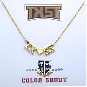for Texas State University, TX ST Gold Heart Necklace in Saudi Arabia