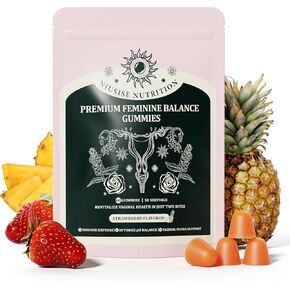 علكات التوازن الأنثوي، مكمل توازن ممتاز لصحة درجة الحموضة النسائية، دعم المناعة، دعم الطاقة، نباتي، خالي من الغلوتين، نكهة الفراولة، 60 علكة لذيذة، عبوة واحدة تحتوي على 30 حصة in Kuwait