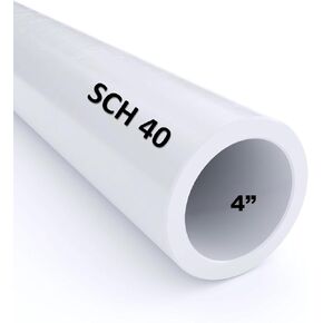 VENTRAL Schedule 40 PVC Pipe 4 Inch (4.5 OD), White, Cut Lengths for Plumbing, Landscape, Pool, Spa (18 Inches Long) in Kuwait