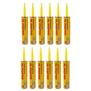 Sika، Sikaflex 1A، جزء واحد من مادة السد المصنوعة من البولي يوريثين، مادة مانعة للتسرب/لاصق، 10.3 أونصة سائلة، اللون: برونزي داكن - اثني عشر عبوة in Kuwait