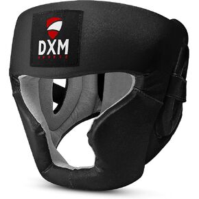غطاء رأس للملاكمة من DXM SPORTS لتدريب الفنون القتالية المختلطة، والكيك بوكسينغ السجال - واقي رأس آمن قابل للتعديل للمواي تاي، والكاراتيه، والتايكوندو in Kuwait