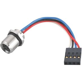 M8 connector 4pin A-Code female board end front lock tail connected to TJC-4 connector in Kuwait