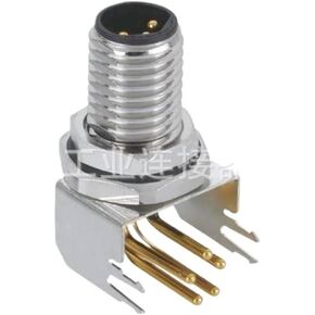 M8 waterproof connector 3pin A-Code male front lock PCB curved pin shielded type in Kuwait