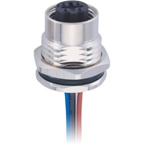 M12 sensor connector 4 pin D-code board end female socket front lock welding with line type aviation in Kuwait
